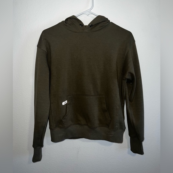 Women’s army green Echt athletic hoodie sweatshirt - Picture 1 of 3